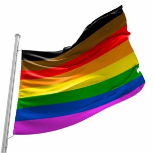 Bandeira do Orgulho LGBTQIA+ com Representatividade Preta
