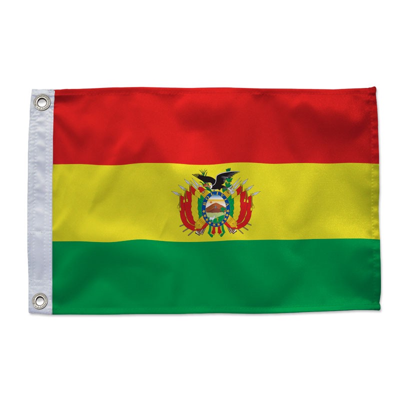 Bandeira Oficial Da Bolívia Com Brasão